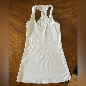 Lululemon Athletica White Sleeveless Women's racer bank tank, size small